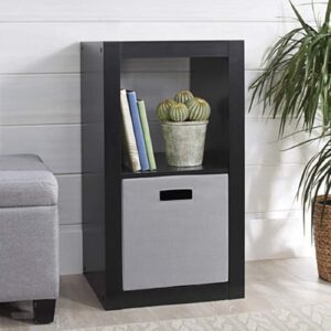 Better Homes and Gardens.. Bookshelf Square Storage Cabinet 4-Cube Organizer (Weathered) (White, 4-Cube) (Solid Black, 2-Cube) (2-Cube, Solid Black) (2-Cube, Solid Black)