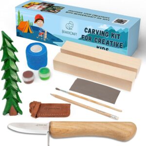 BeaverCraft Wood Carving Kit for Kids & Beginner DIY08