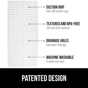 Gorilla Grip Patented Bath Tub Shower Mat, 35×16 Washable Bathtub Floor Mats
