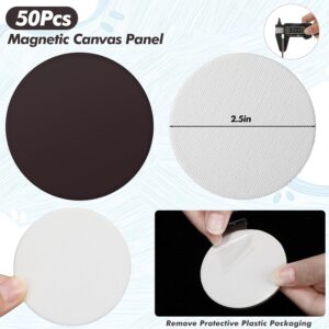 50 Pcs Magnetic Painting Canvas Panel Magnetic Mini Canvas Boards Magnetic Canvases