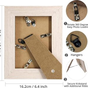 GraduationMall 4×6 Wood Picture Frames,Real Glass