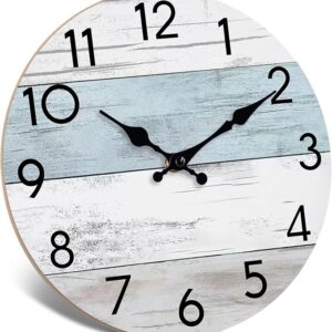 Wall Clock Silent Non-Ticking Wooden Clocks